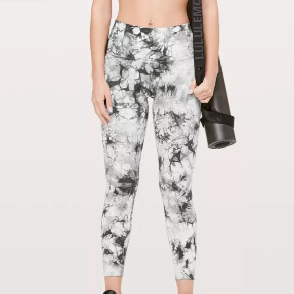 Lululemon Wunder Under High Rise Tight Marbled Gray and White Size 8 - Picture 2 of 9
